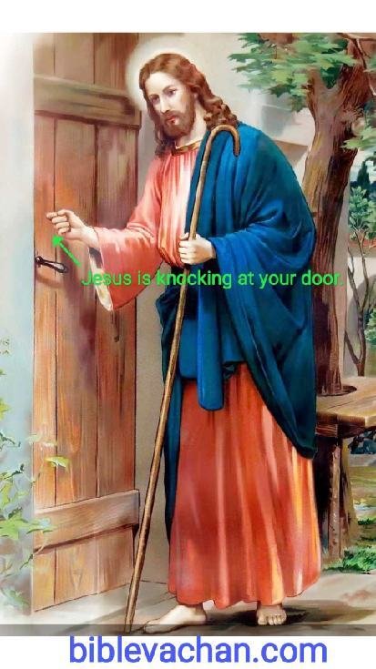 Jesus is knocking at your door.